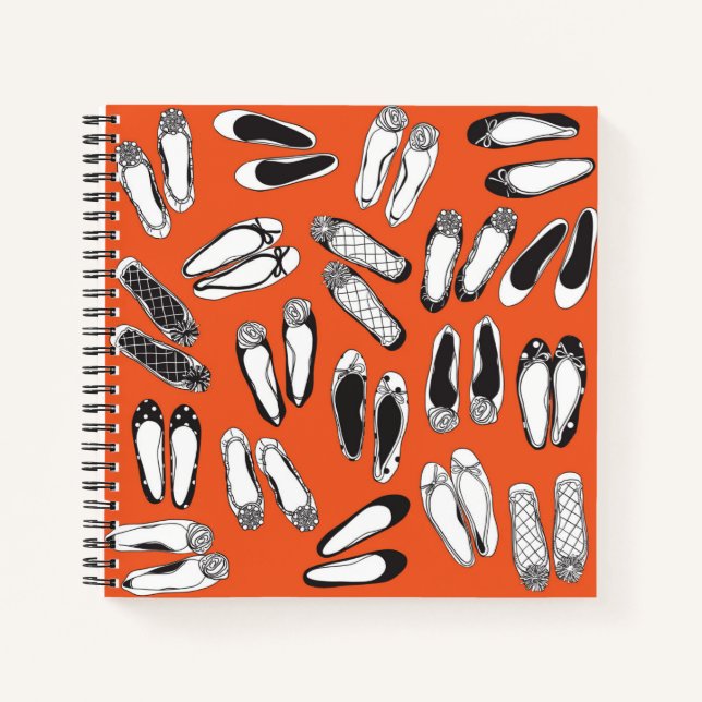 Ballet Flats Orange Spiral Notebook (Front)