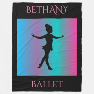 BALLET FLEECE BLANKET.  CUSTOM NAMES AVAILABLE. BLANKET