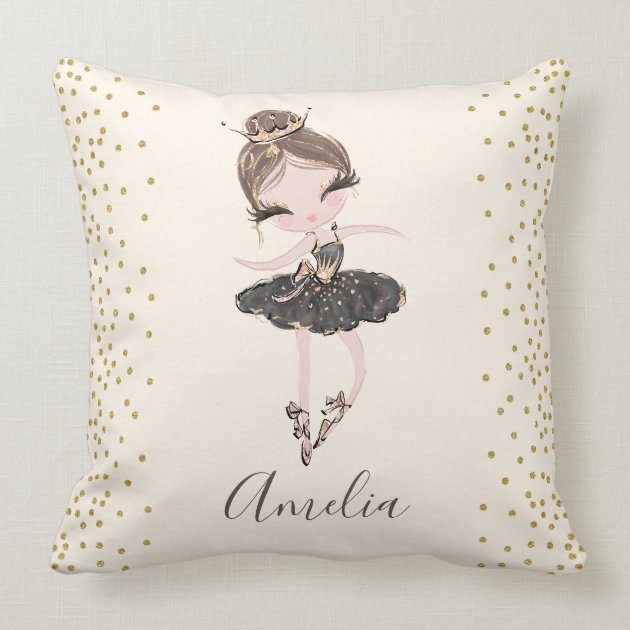 ballerina throw pillow