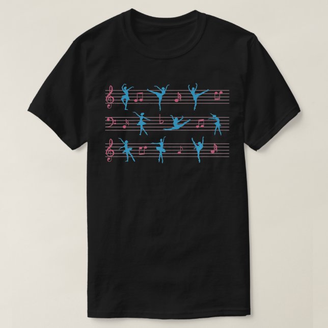 Ballet girl women dance dancing mom ballerina art  T-Shirt (Design Front)