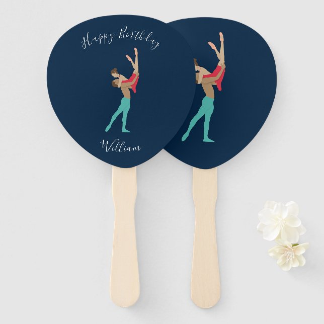 Ballet Hand Fan (Front and Back)