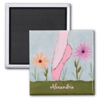 Ballet In Flowers Customizable Magnet by sfcount at Zazzle