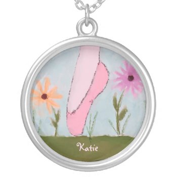 Ballet In Flowers Customizable Necklace by sfcount at Zazzle