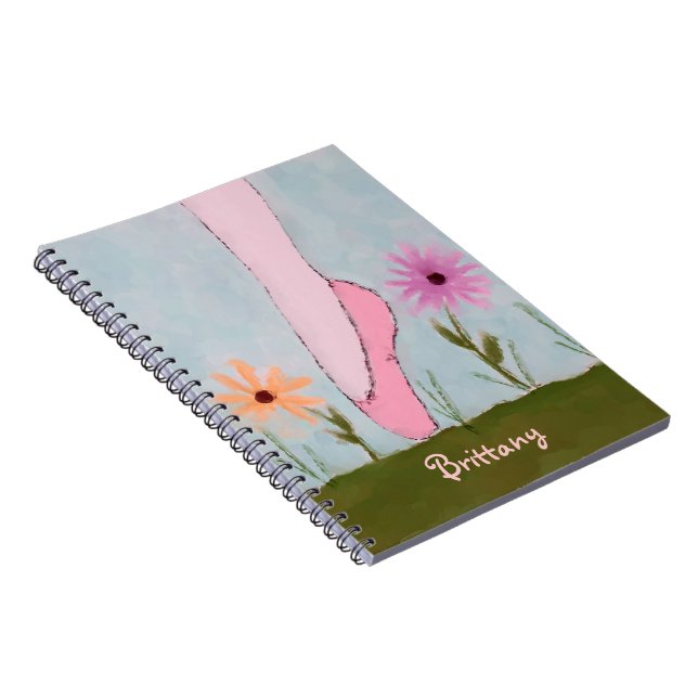 Ballet in Flowers Customizable Notebook (Right Side)