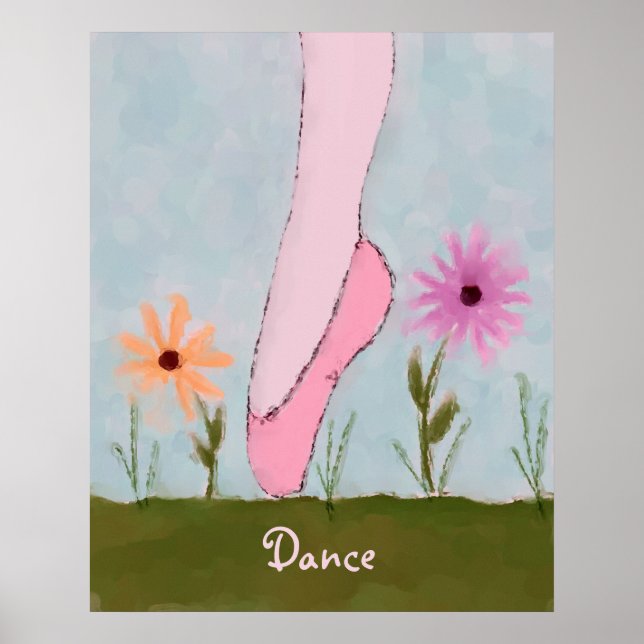 Ballet in Flowers Customizable Poster Print (Front)