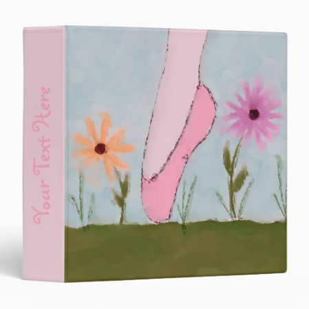 Ballet In Flowers Customizable Scrapbook Binder