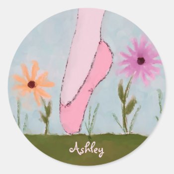 Ballet In Flowers Customizable Stickers by sfcount at Zazzle