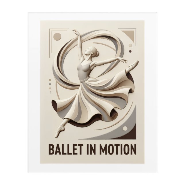 Ballet In Motion Acrylic Print (Front)