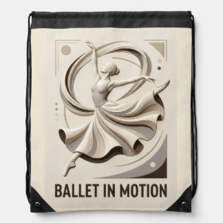 Ballet In Motion Drawstring Bag