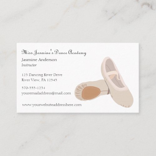 Ballet Instructors Teachers Dance Academy Busine Business Card