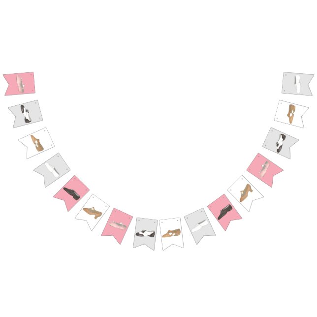 Ballet Jazz Tap Lyrical Acro Character Dance Shoes Bunting Flags (All)