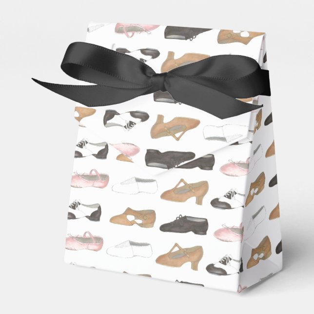 Ballet Jazz Tap Lyrical Acro Character Dance Shoes Favor Boxes (Front Side)