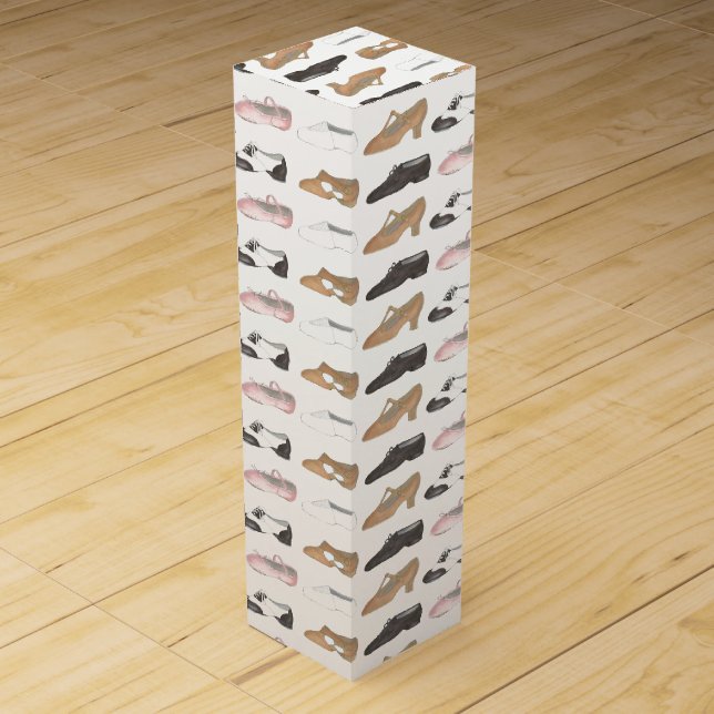 Ballet Jazz Tap Lyrical Acro Character Dance Shoes Wine Box (Front)