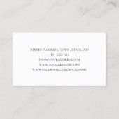Ballet Lessons Simple White Business Card (Back)