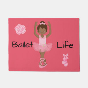 Ballet Life African American Ballerina Doormat