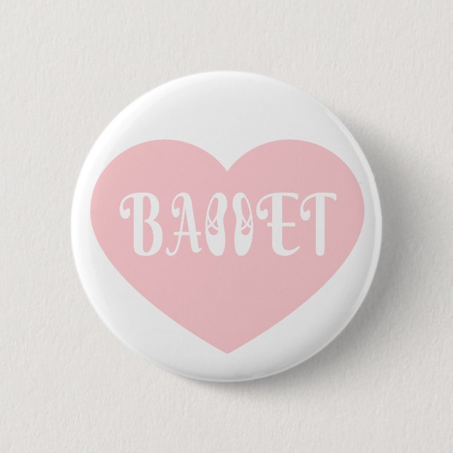Ballet Love Dance Personalize Ctomizeus Button (Front)
