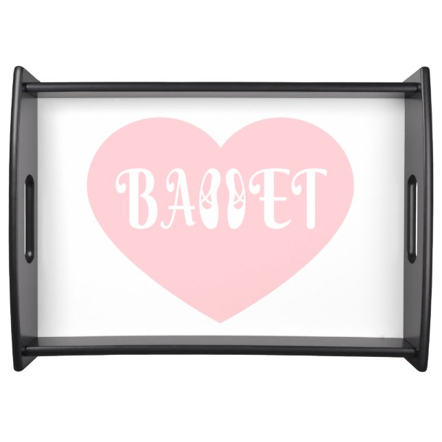 Ballet Love Dance Personalize Ctomizeus Serving Tray (Front)