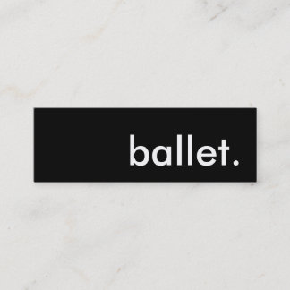 ballet. mini business card