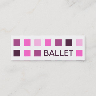 BALLET (mod squares) Mini Business Card