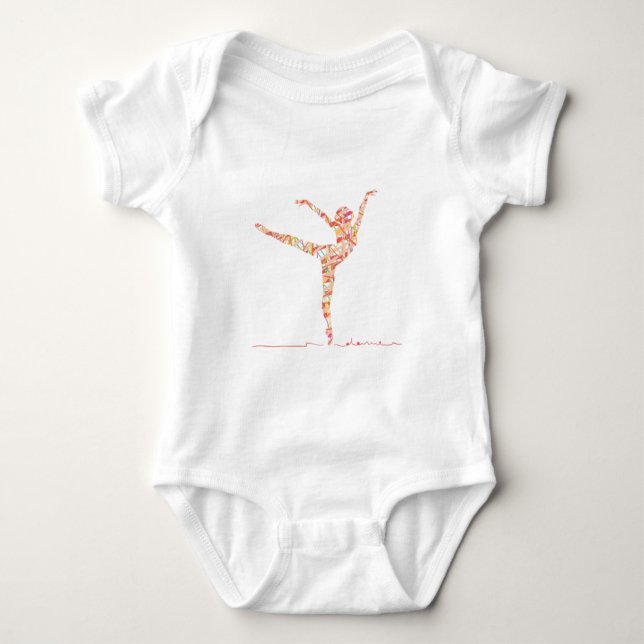 Ballet modern dancer baby bodysuit (Front)