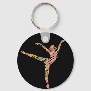 Ballet modern dancer keychain