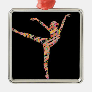 Ballet modern dancer metal ornament