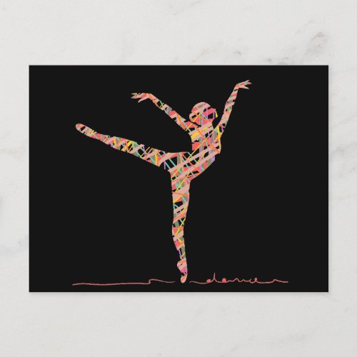 Ballet modern dancer postcard