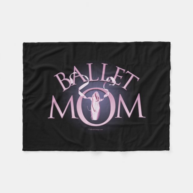 Ballet Mom Fleece Blanket (Front (Horizontal))