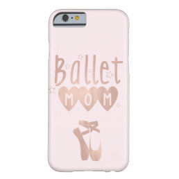 Ballet Mom Pink Rose Gold Stars &amp; Hearts Barely There iPhone 6 Case