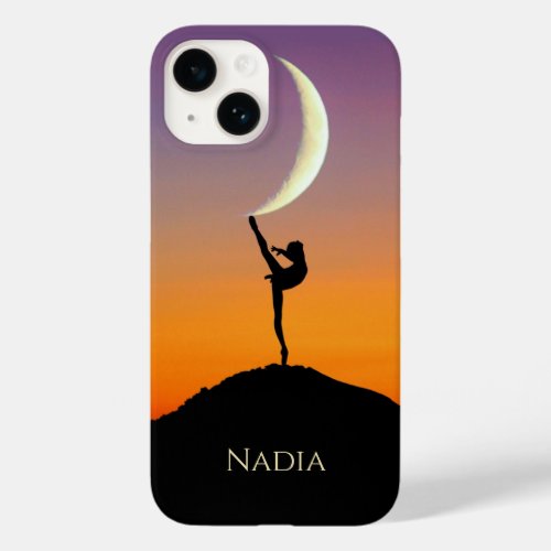 Ballet Moon Dance Personalized Name Case_Mate iPhone 14 Case