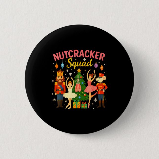Ballet Nutcracker Squad Christmas Costume For Kids Button (Front)