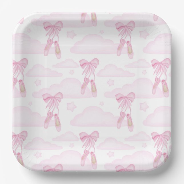 Ballet Paper Plates, Ballerina Dance Party Plates (Front)