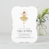 Ballet Party Invitation | Ballerina Birthday Party (Standing Front)