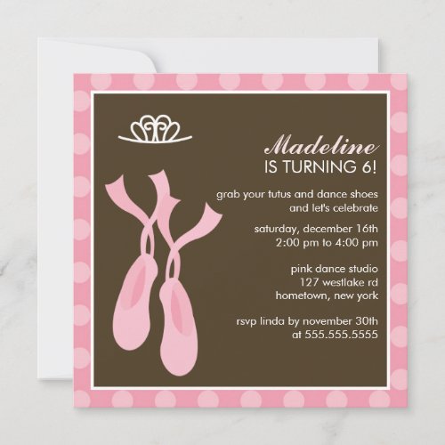 Ballet Party Invitations