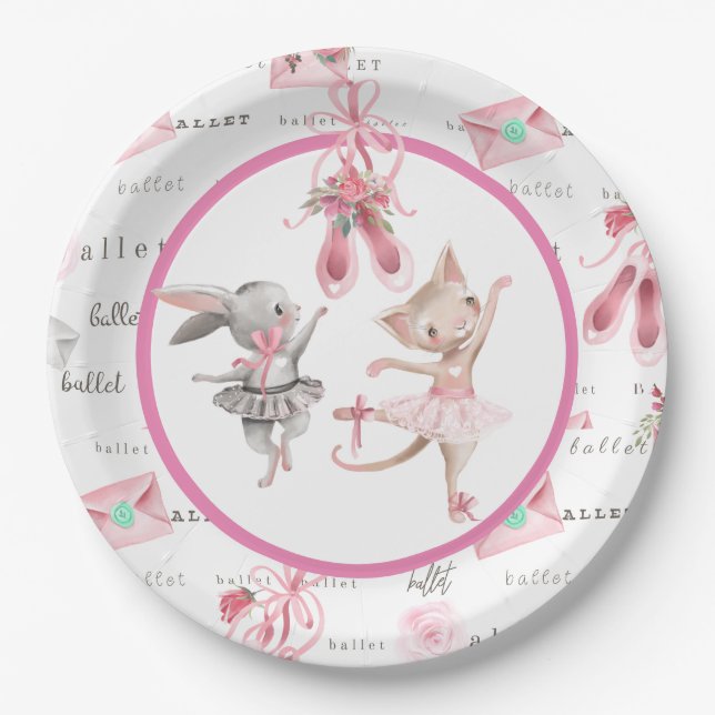 Ballet Party Paper Plates (Front)