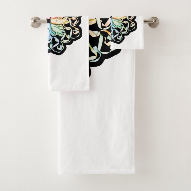 Ballet Pattern Bath Towel Set (Insitu)