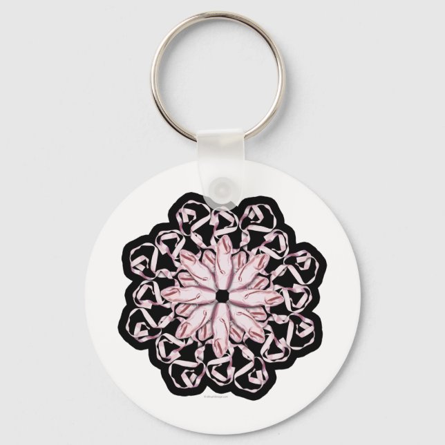 Ballet Pattern (pink) Keychain (Front)