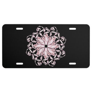 Ballet Pattern (pink) License Plate