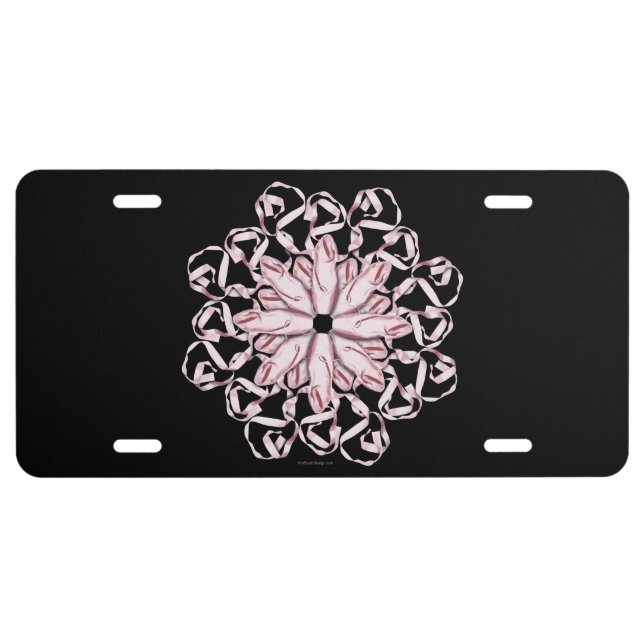 Ballet Pattern (pink) License Plate (Front)