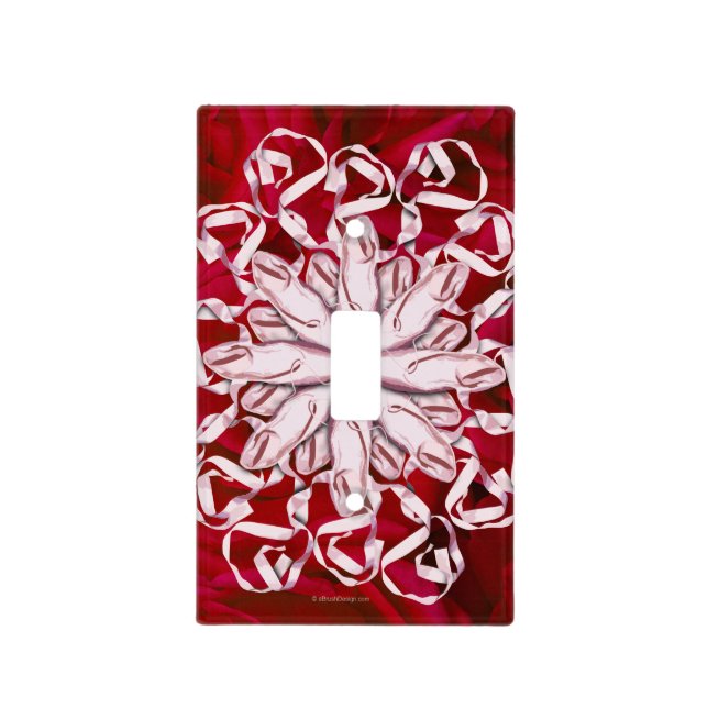 Ballet Pattern (pink) Light Switch Cover (Front)