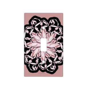 Ballet Pattern (pink) Light Switch Cover
