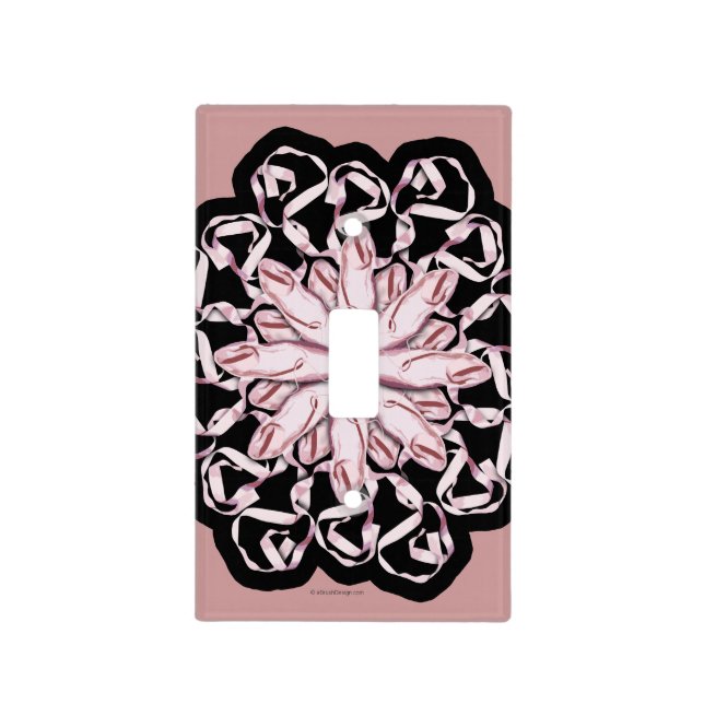 Ballet Pattern (pink) Light Switch Cover (Front)