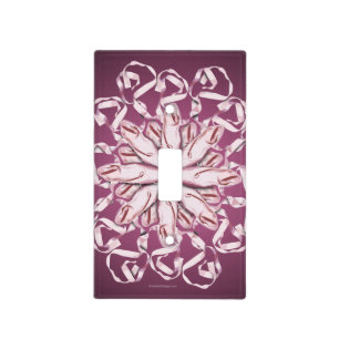 Ballet Pattern (pink) Light Switch Cover