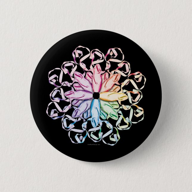 Ballet Pattern (spectral) Pinback Button (Front)