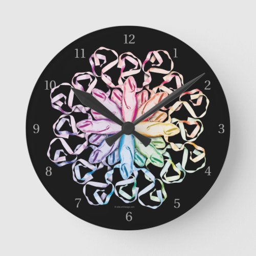 Ballet Pattern spectral Round Clock