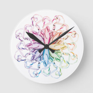 Ballet Pattern (spectral) Round Clock