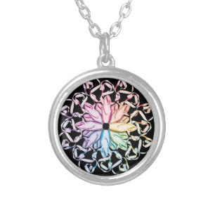 Ballet Pattern (spectral) Silver Plated Necklace