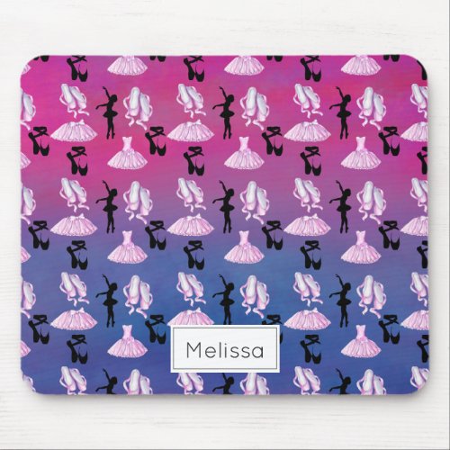 Ballet Pattern with Dance Attire and Ballerina Mouse Pad
