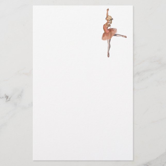 Ballet Performance - Attitude Pose Stationery (Front)