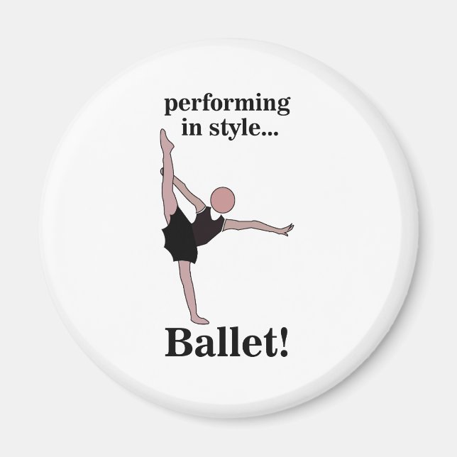 Ballet Performing In Style Ballerina Dancer Magnet (Front)